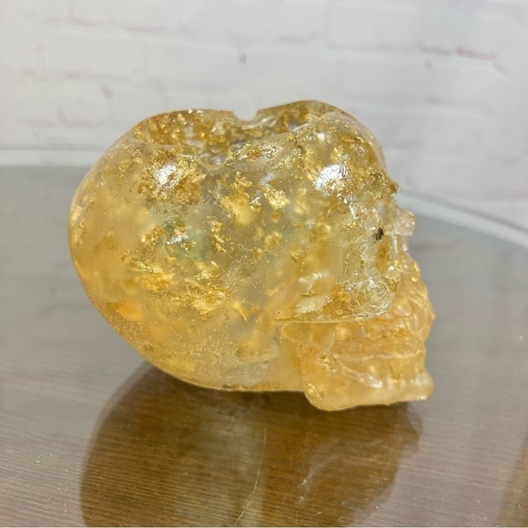 RESIN EPOXY with Gold Flakes Planter/ash tray Pen Holder. - Picture 11 of 16